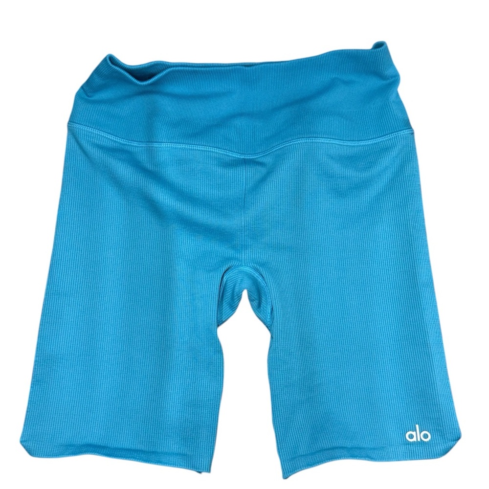 ALO Ribbed Bike Shorts - Picture 4 of 4